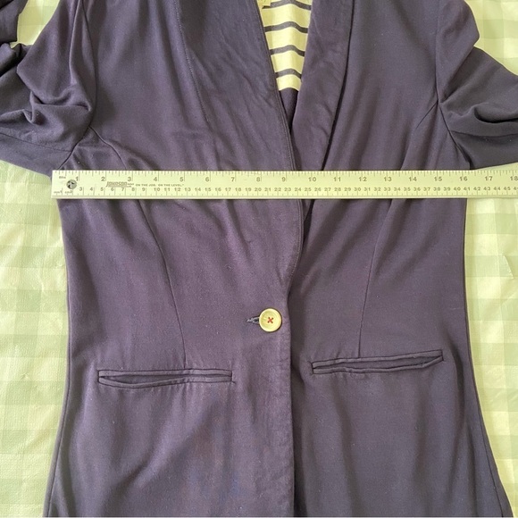 Hatley blazer perfect fit jersey cardigan blue purple small button front - Picture 8 of 13